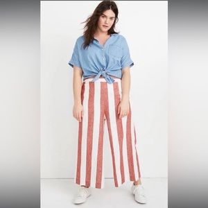 Madewell Huston Pull-on Cropped pants in bold stripe